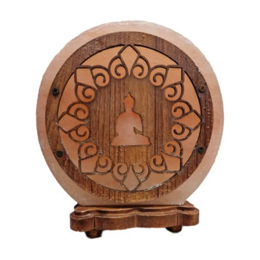 Spirituele verlichting met Boeddha design van Himalaya zout