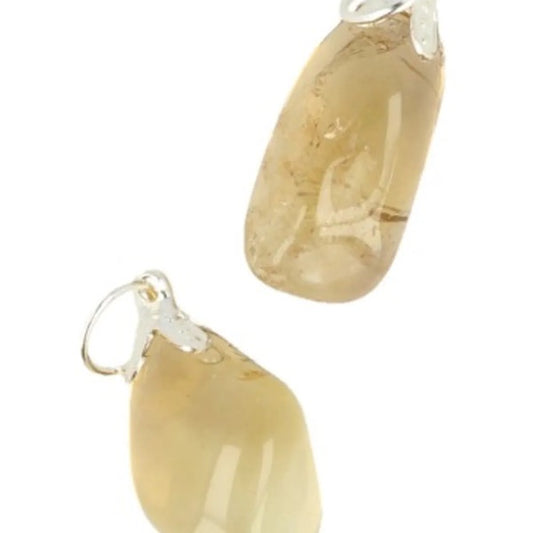 Natuurlijke Citrien hanger geel, uniek van vorm en kleur, 2-3 cm