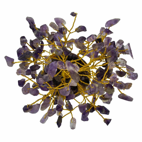 Amethiststenen edelsteenboom van 18 cm hoog als spirituele woondecoratie