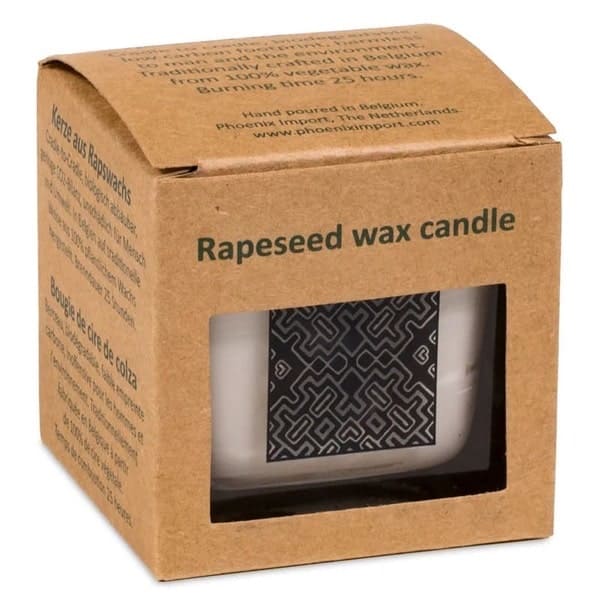 Ecologische plantaardige kaars met reinigende Palo Santo geur