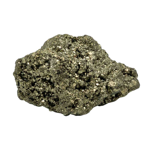 Onbewerkte pyriet edelsteen met sprankelende structuur voor krachtige energie en innerlijke stevigheid