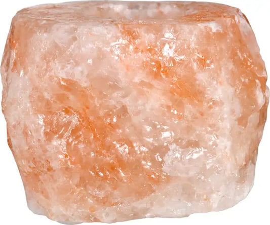 Sfeervol Himalaya zout theelichtje met warm licht