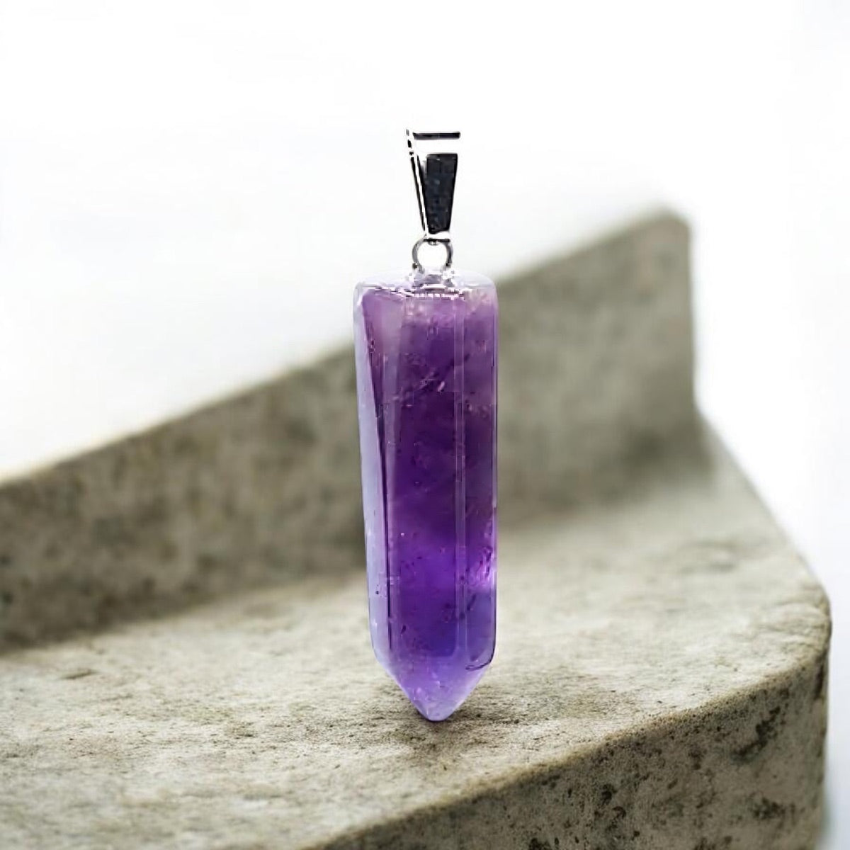 Natuurlijke amethist edelsteen hanger voor meditatie, bescherming en innerlijke rust