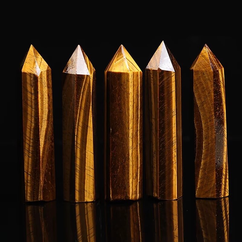 Tijgeroog kristal punt 6–7 cm geschikt voor meditatie en energetisch werk