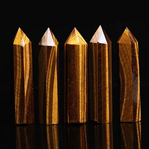 Tijgeroog kristal punt 6–7 cm geschikt voor meditatie en energetisch werk