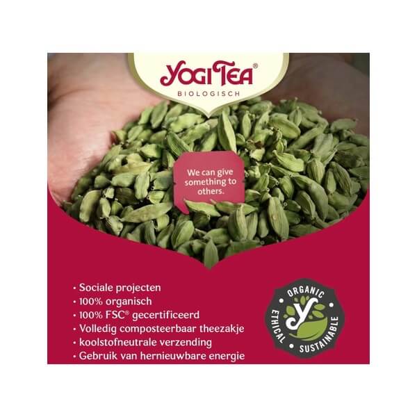 Yogi Tea thee met natuurlijke ingrediënten en ayurvedische kruiden